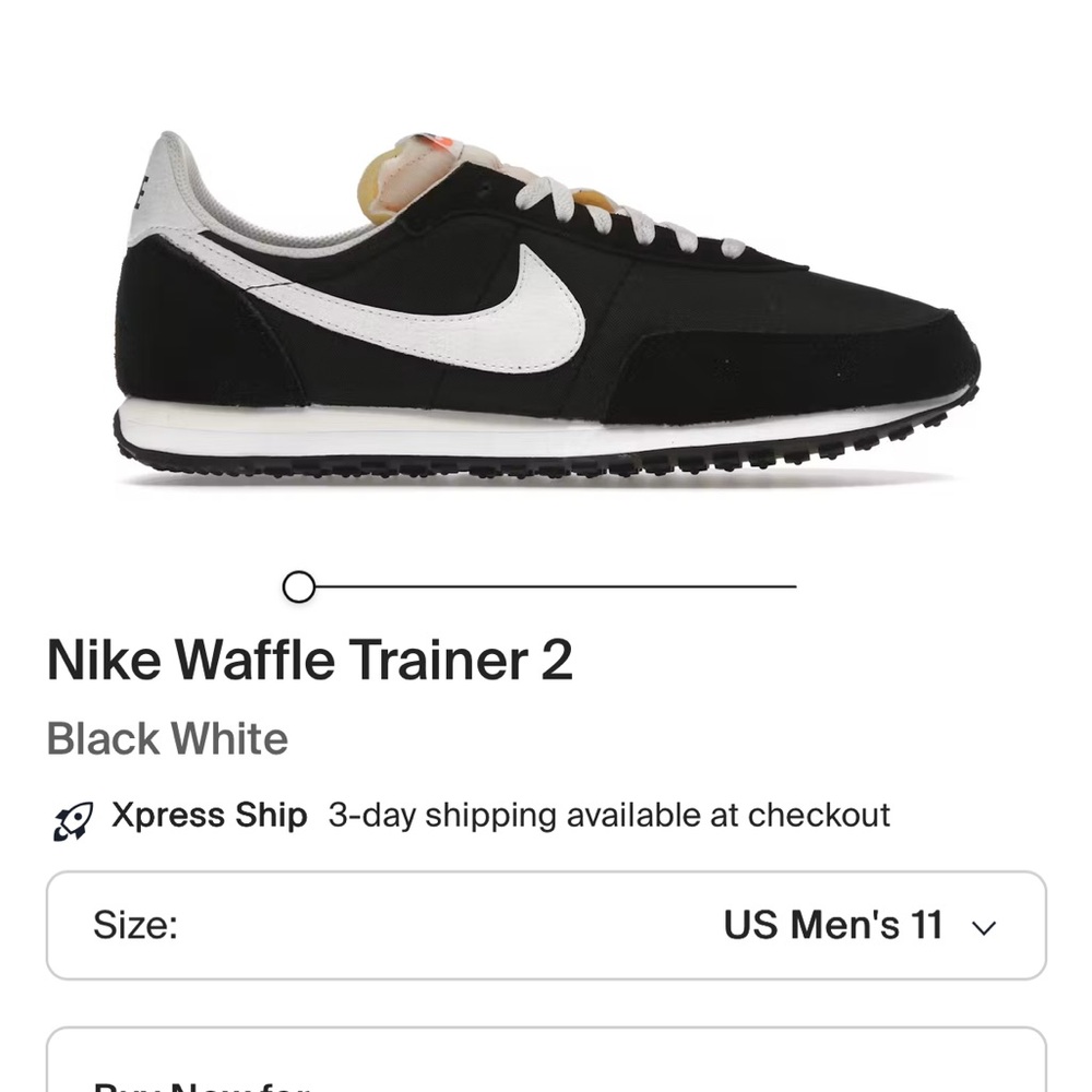 Nike Black and White Waffle Trainers